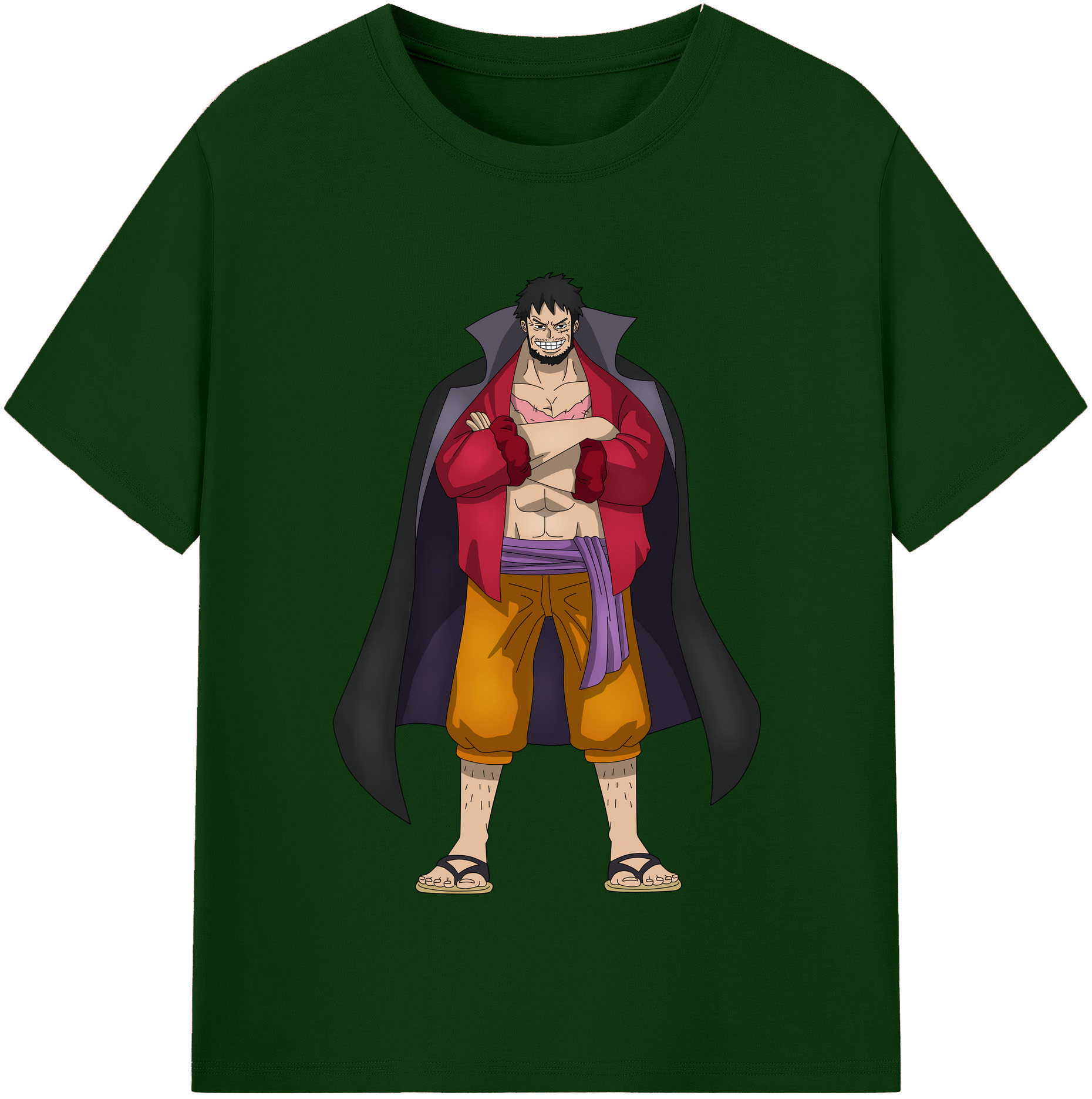 ワンピース モンキー・D・ルフィ ONE PIECE Monkey D. Luffy 綿100％半袖Tシャツ（フロントプリント）